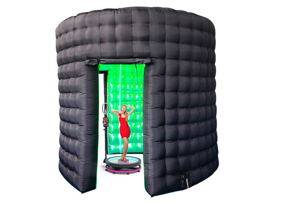 Colorful Inflatable Selfie Booth Advertising LED Portable Photo Booth Tent
