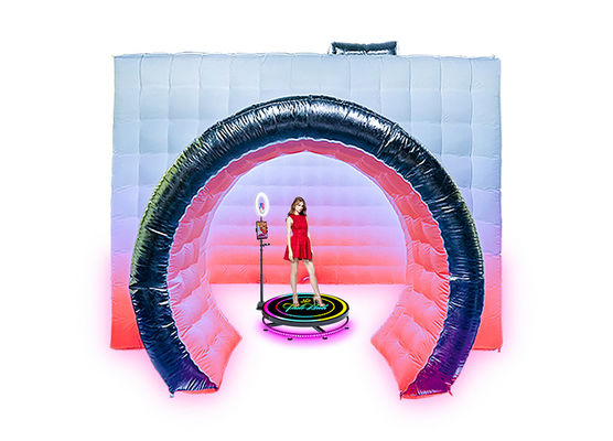 Vogue Photo Booth Led Enclosure Portable Inflatable Photo Booth Customized Color Size Doors