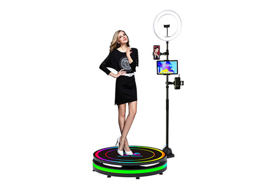 Strip Light 360 Camera Booth 360 Photo Spinner Machine With Led Ring Light