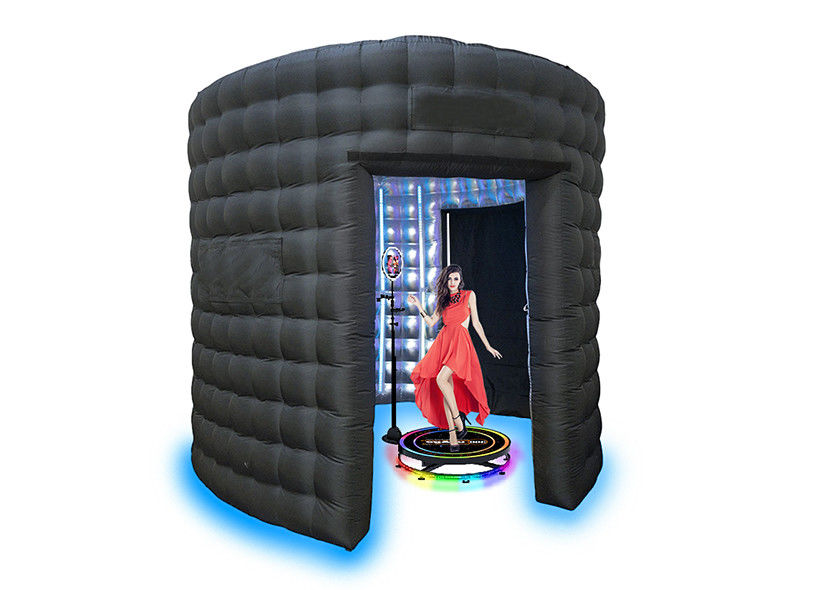 White Photo Booth Enclosure Led Inflatable Photo Booth With Built In Blower