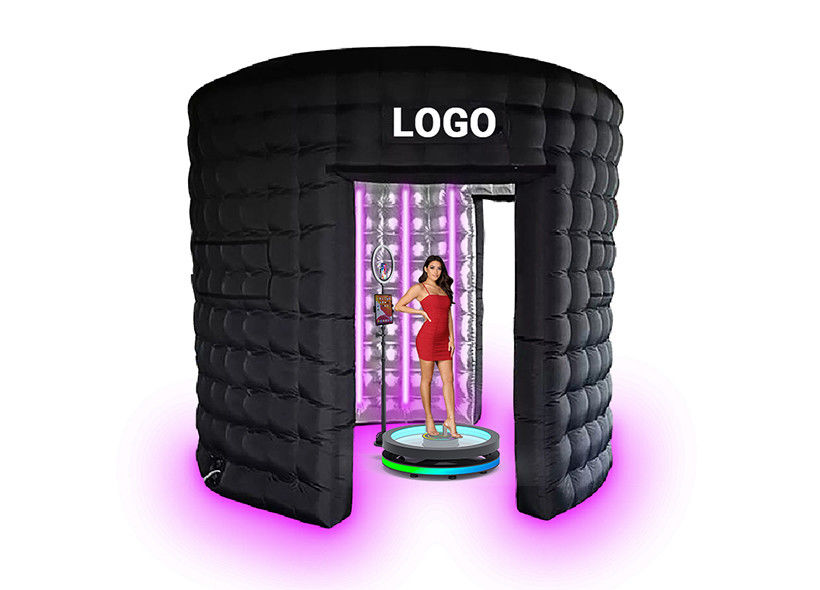 Pop Up Photo Booth Enclosure LED Inflatabl Booth Customized Size 3*2.7 M