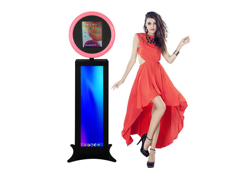 Colorful LCD Light Ipad Photo Booth Social Selfie Booth Live Stream Youtube Tiktok Video Shooting