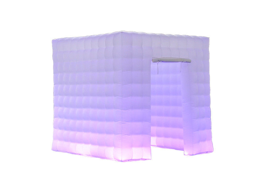 2 Doors White Inflatable Photo Booth With Led