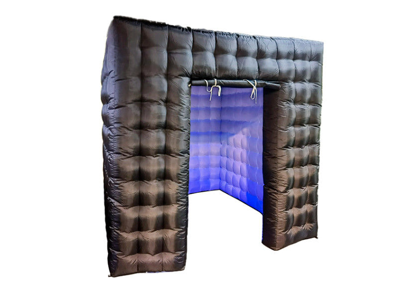 2 Doors White Inflatable Photo Booth With Led