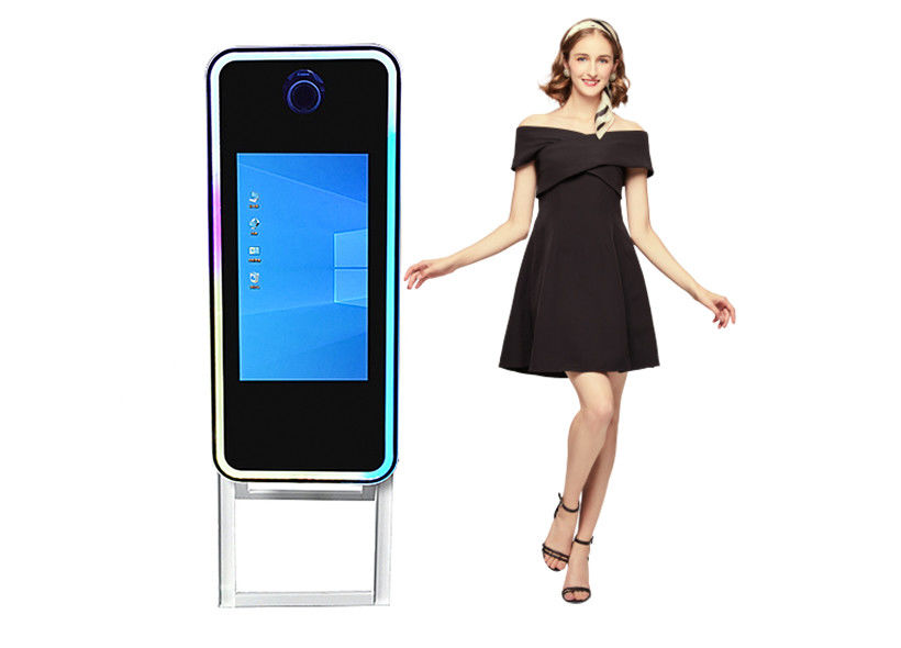 RGB Dimmable Mirrored Photo Booth Roamer Mirror Touch Screen Photo Booth