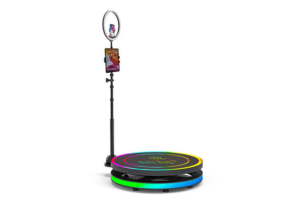 Activities Spinning 360 Photo Booth 60cm 360 Spinner Video Booth With Flight Case